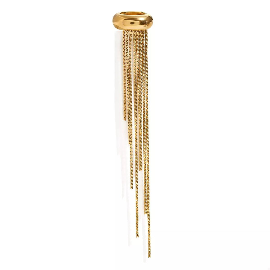 Crowned Energy CO. Gold / onesize Trendsi Accessories 18K Gold-Plated Chain Fringe Earrings