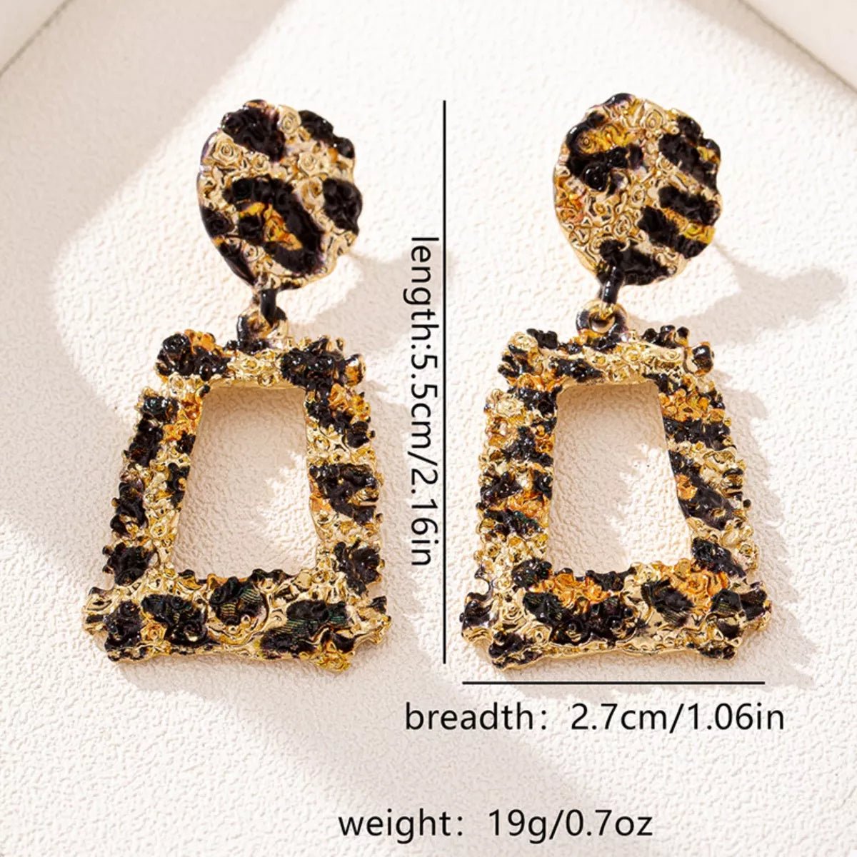 Crowned Energy CO. Style A / One Size Trendsi Earrings 18K Gold-Plated Leopard Dangle Earrings