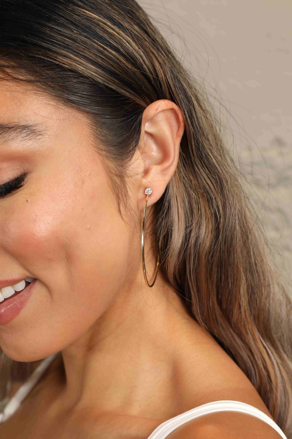 Adored 925 Sterling Silver Moissanite Hoop Earrings - Crowned Energy CO.