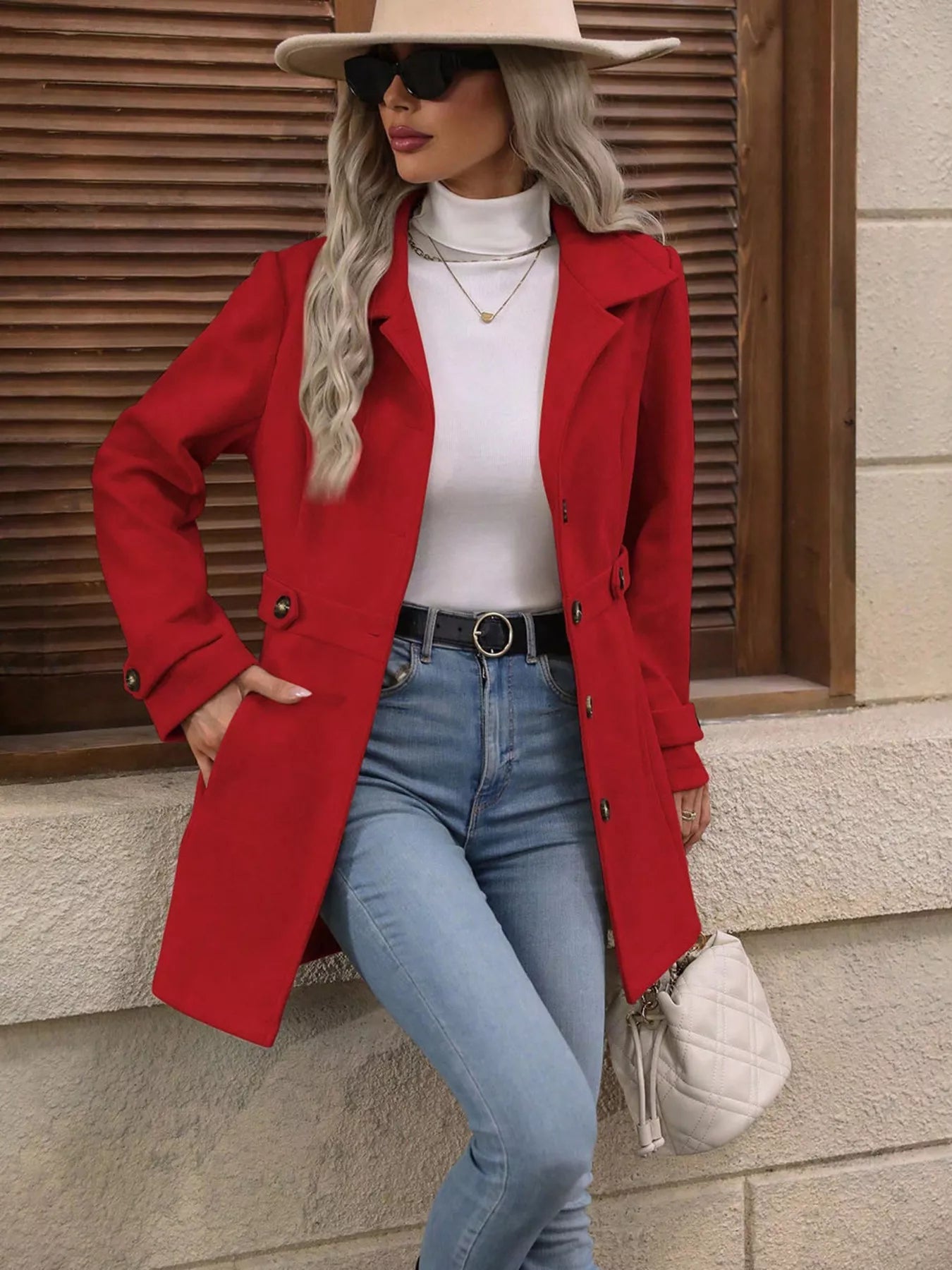 Button Up Long Sleeve Outerwear - Crowned Energy CO.