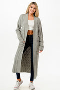 Crowned Energy CO. S CCWHOLESALECLOTHING COAT & JACKETS Cable Sweater Long Cardigan