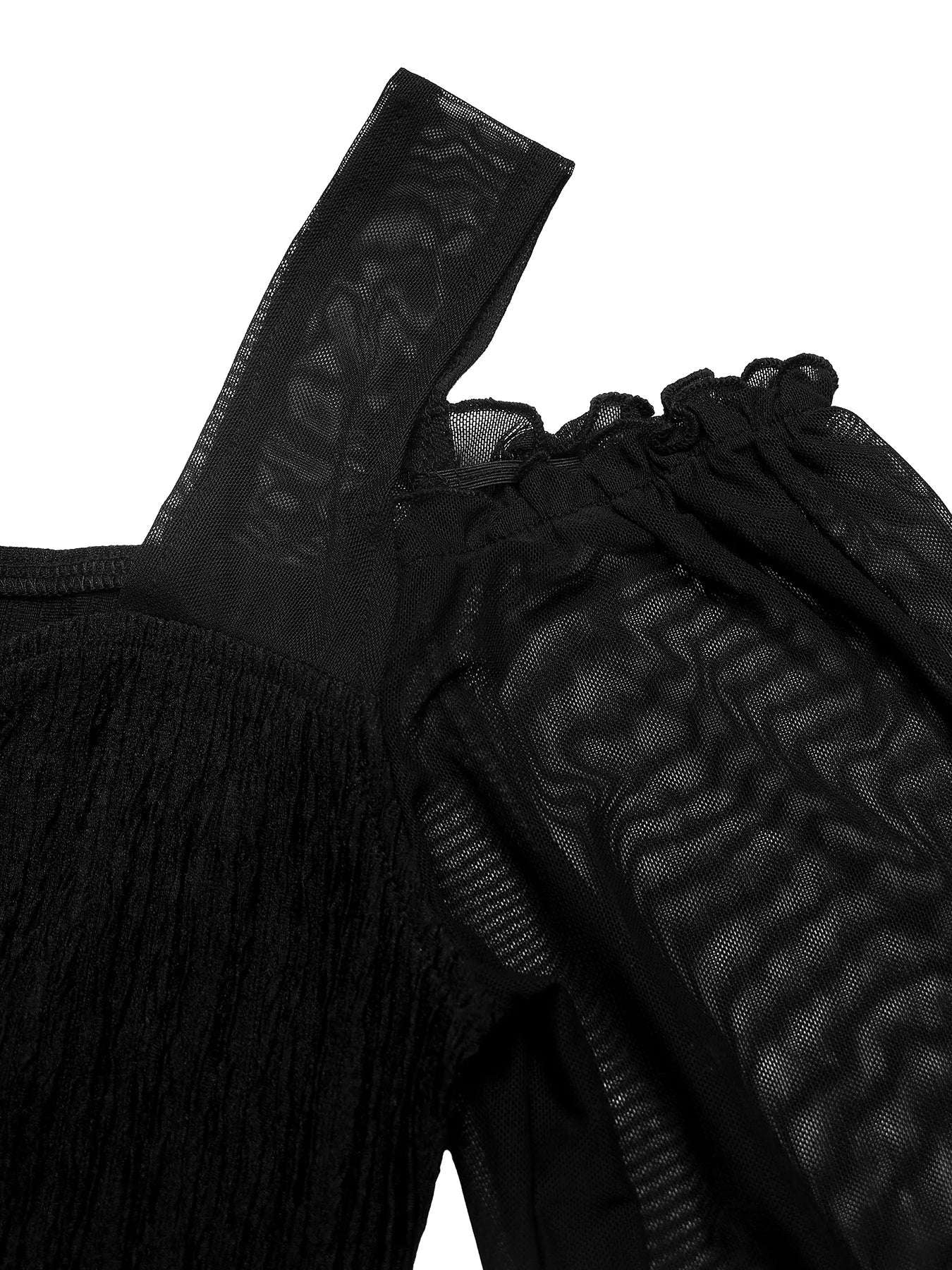 Cold Shoulder Flounce Sleeve Bodysuit - Crowned Energy CO.