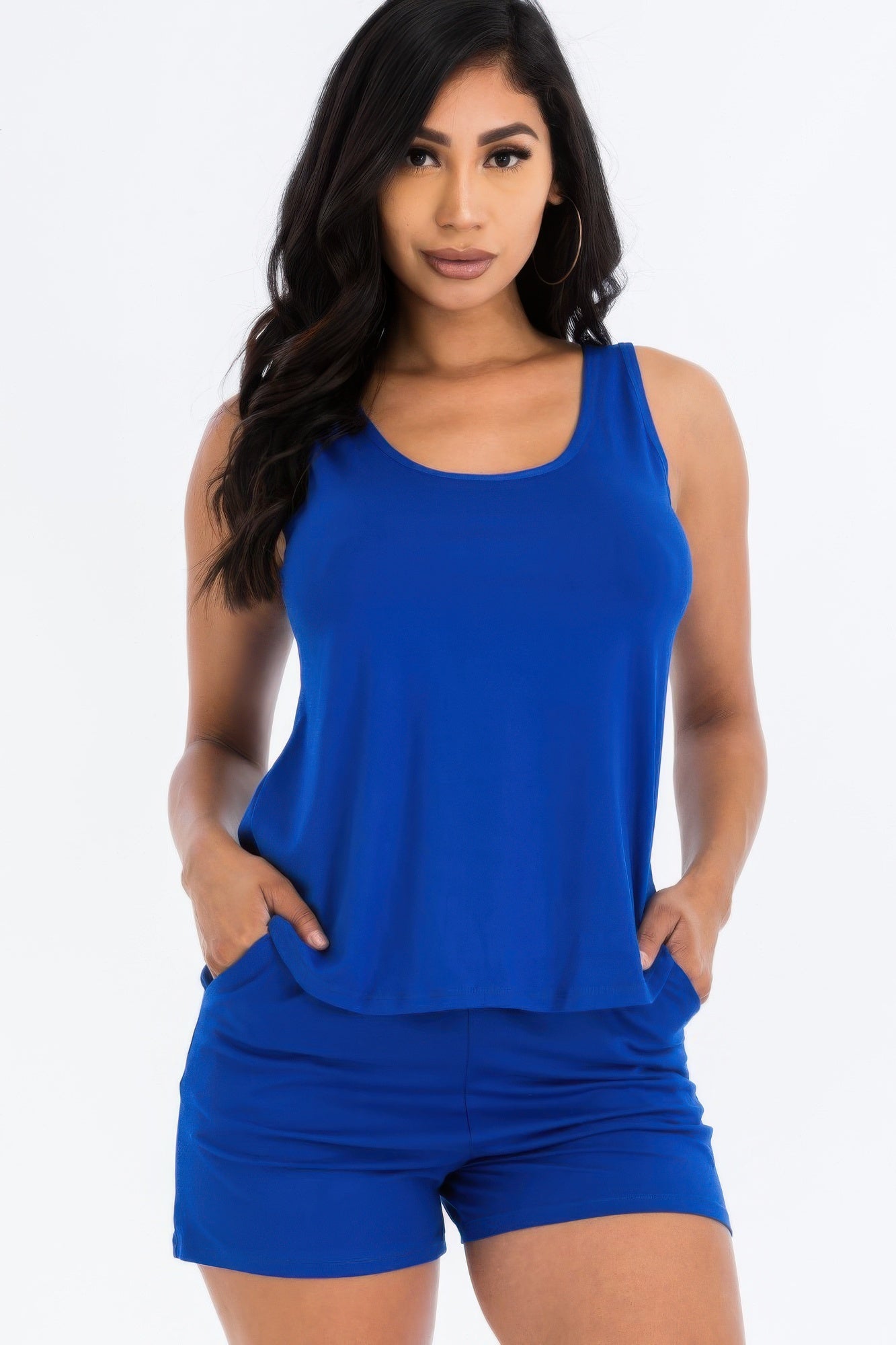 Crowned Energy CO. Royal / S CCWHOLESALECLOTHING Pajama Sets Comfy Tank Top & Shorts Set