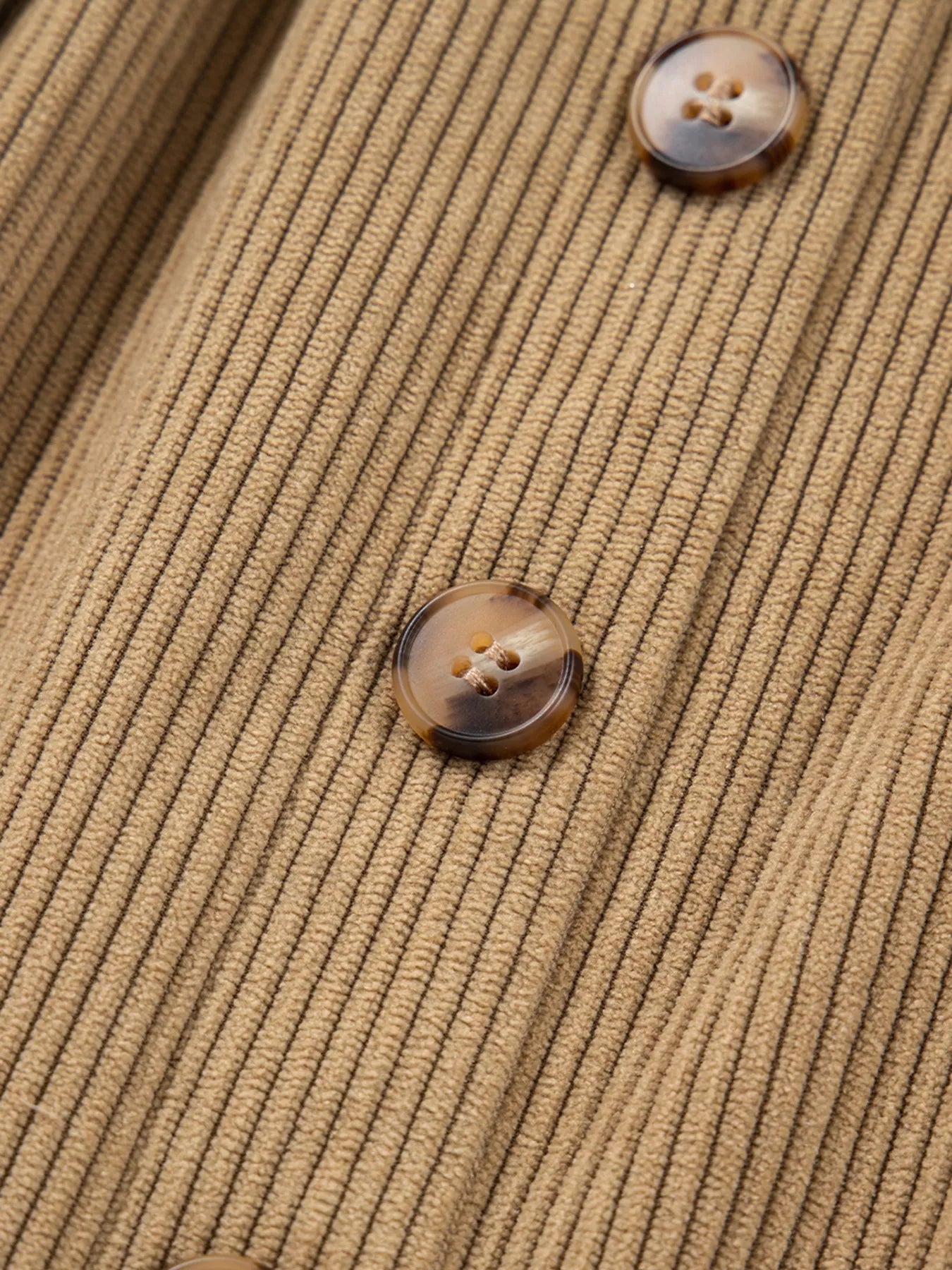 Crowned Energy CO. Camel / S Trendsi Skirt Corduroy Buttoned Front Mini Skirt