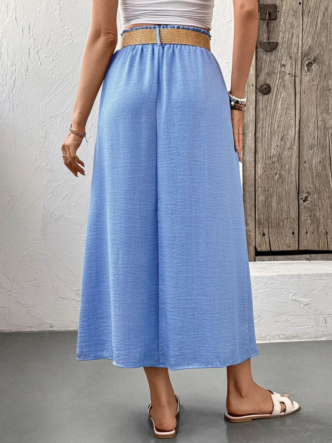 Decor Button Front Midi Skirt – High Waist Casual Chic Women’s Skirt - Crowned Energy CO.