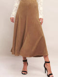 Flowy A - Line Midi Skirt - Crowned Energy CO.