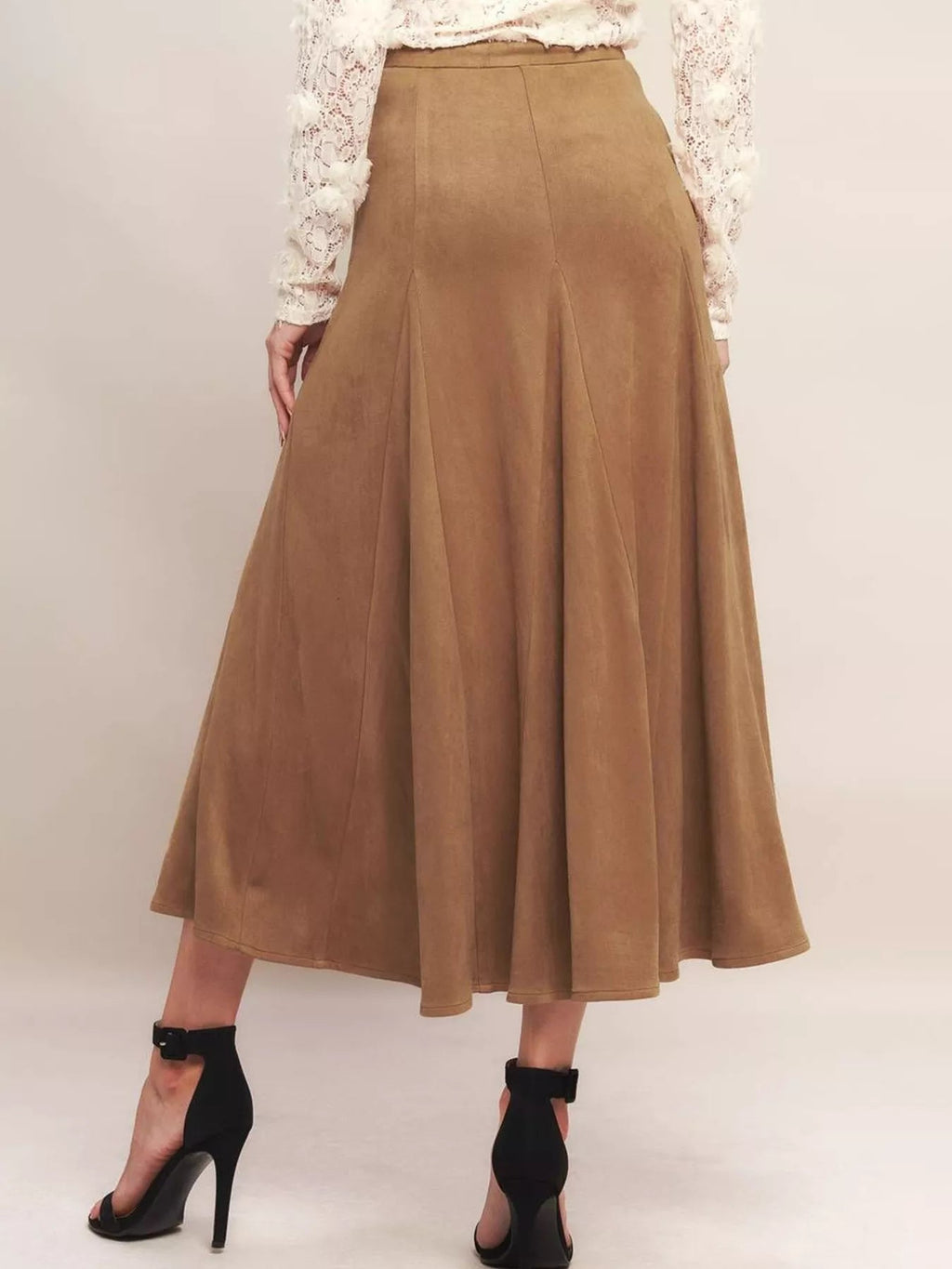 Flowy A - Line Midi Skirt - Crowned Energy CO.