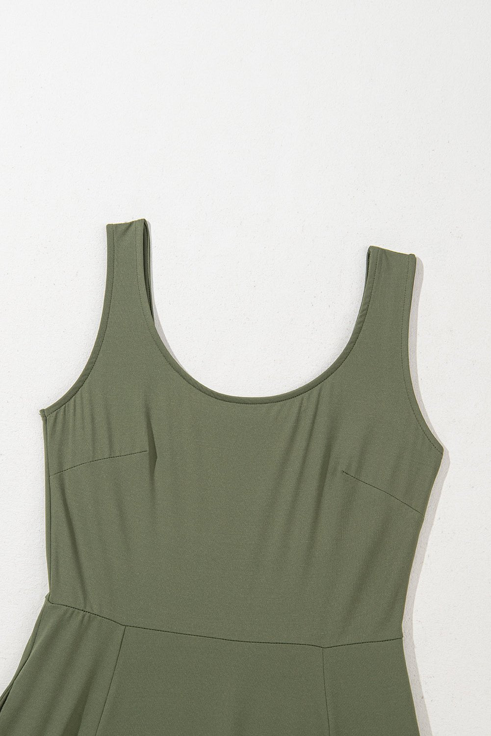Four Leaf Clover Sleeveless Scoop Neck Flared Split Midi Dress - Crowned Energy CO.
