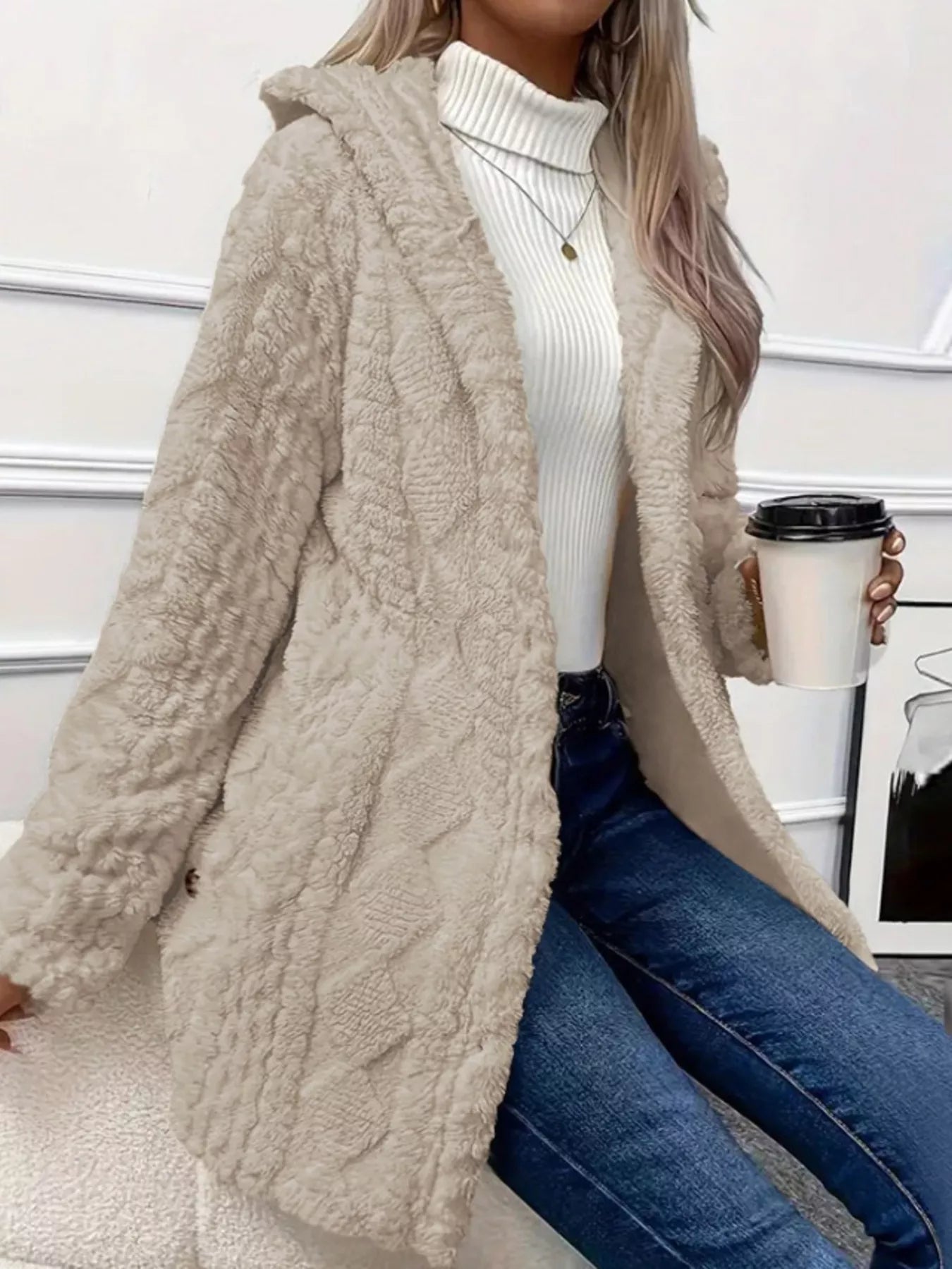 Full Size Button - Down Hooded Outerwear Plus Size - Crowned Energy CO.