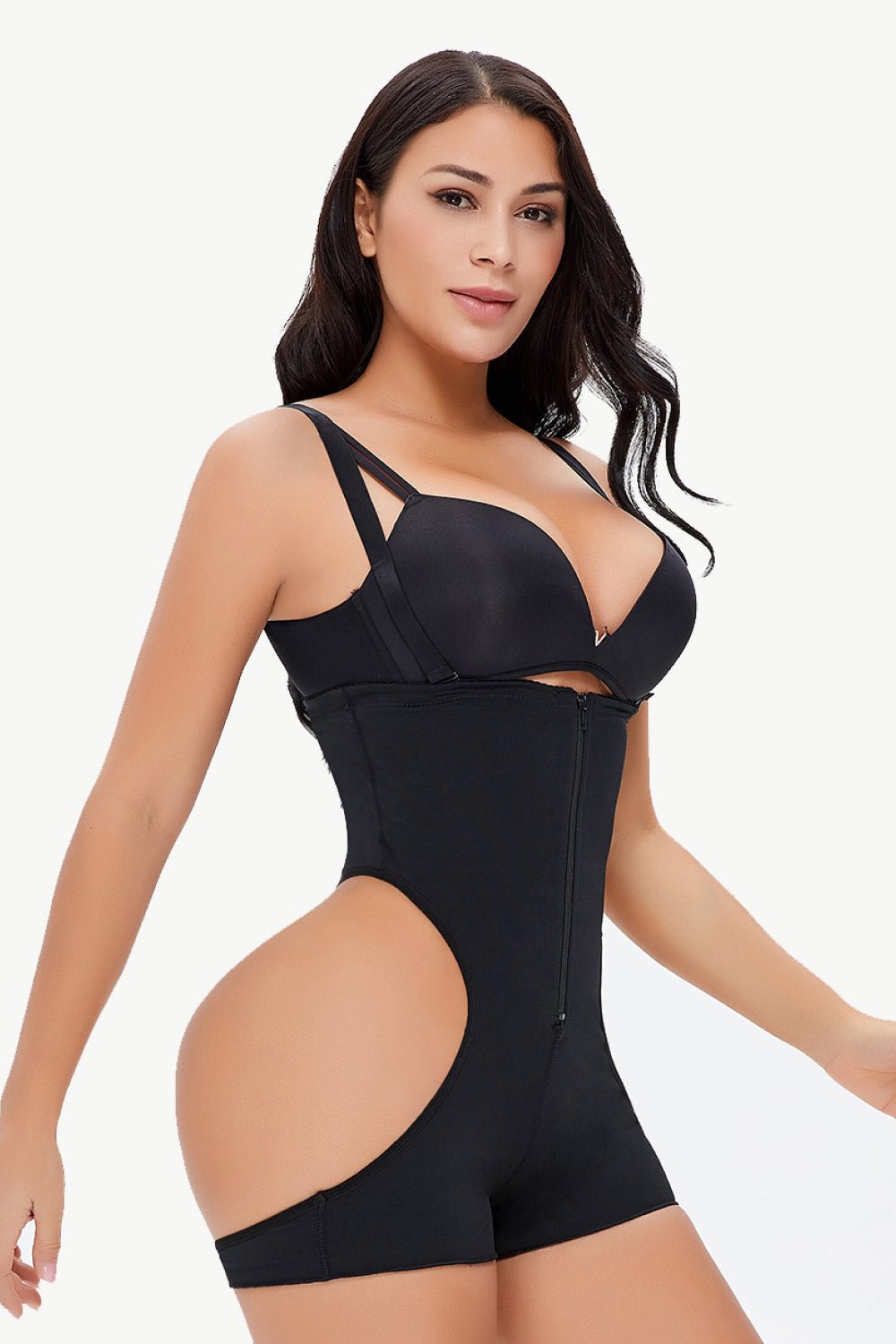 Full Size Cutout Under - Bust Shaping Bodysuit - Crowned Energy CO.