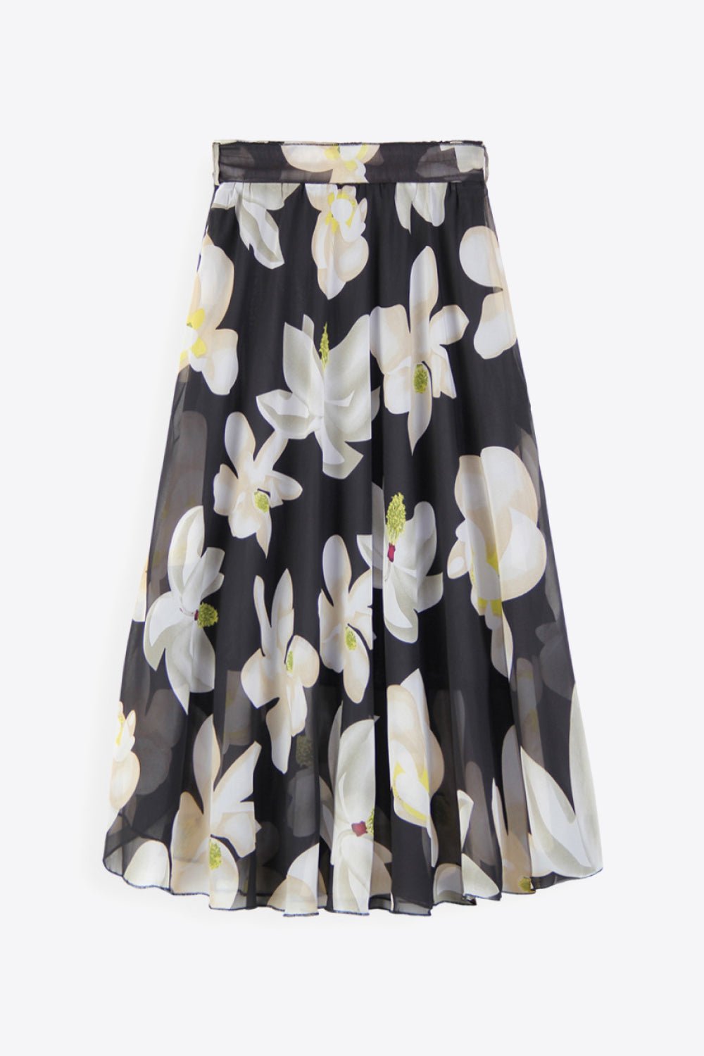 Full Size Floral Tie - Waist Skirt - Crowned Energy CO.