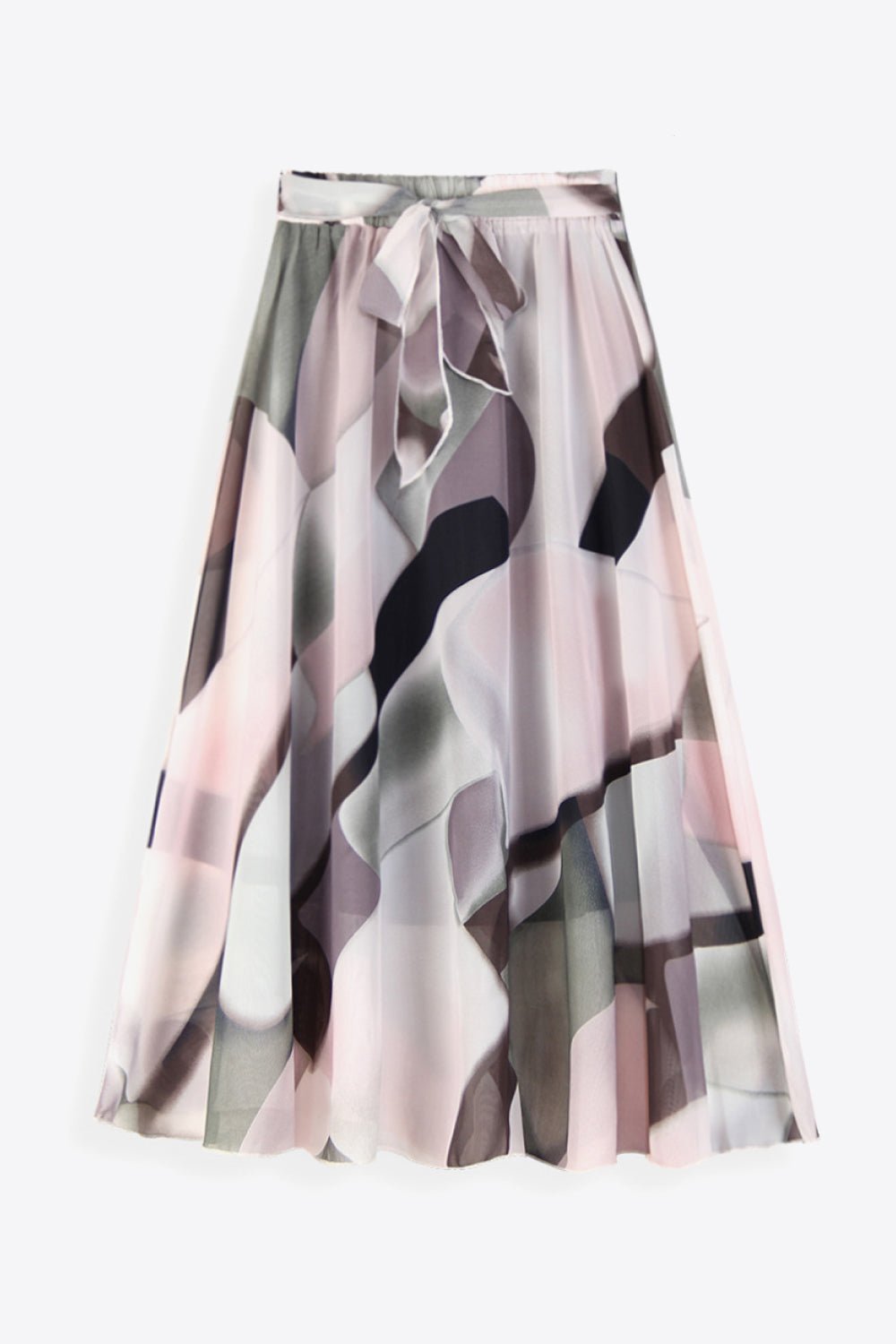 Full Size Floral Tie - Waist Skirt - Crowned Energy CO.