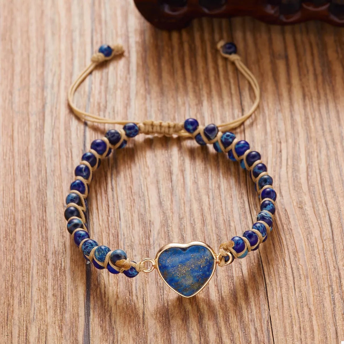 Heart Charm Beaded Bracelet - Crowned Energy CO.