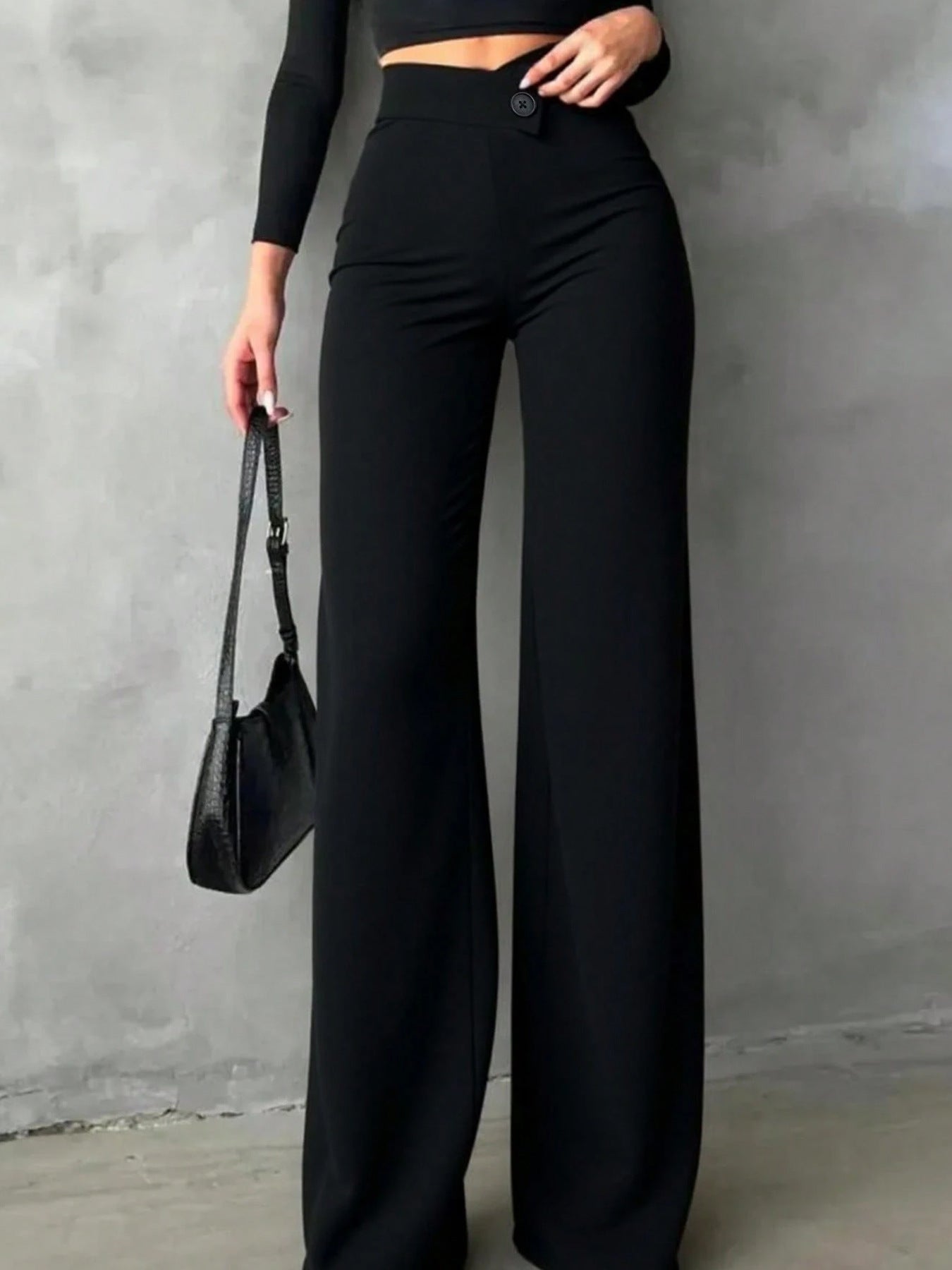 High Waist Wide Leg Pants - Crowned Energy CO.