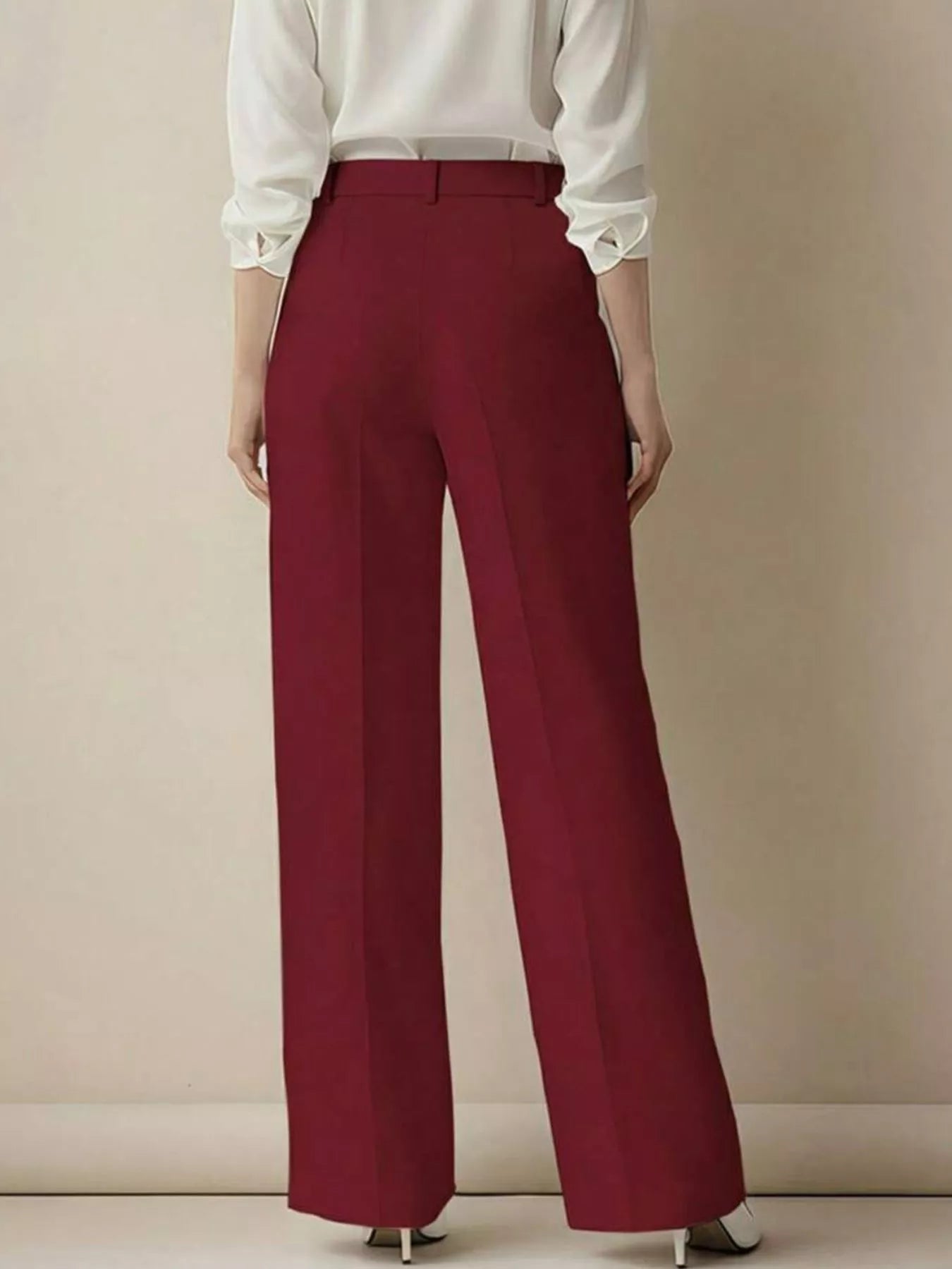 High - Waisted Wide Leg Pants - Crowned Energy CO.