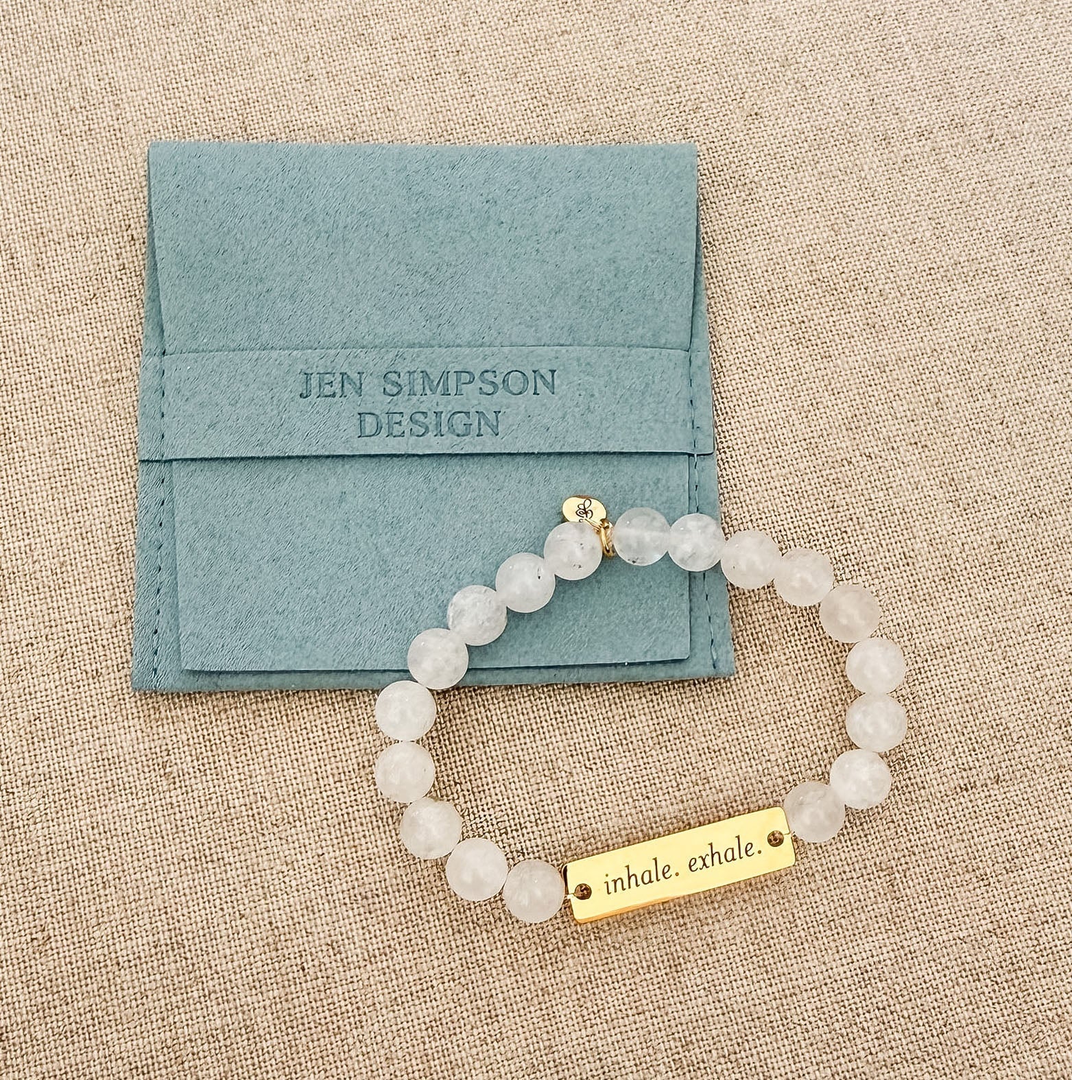 Inhale. Exhale. // Rainbow Moonstone Semi - Precious Stone Beaded Bracelet - Crowned Energy CO.