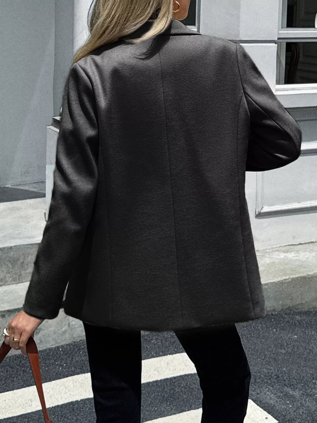 Crowned Energy CO. Khaki / S Trendsi Jackets Lapel Collar Button Up Blazer