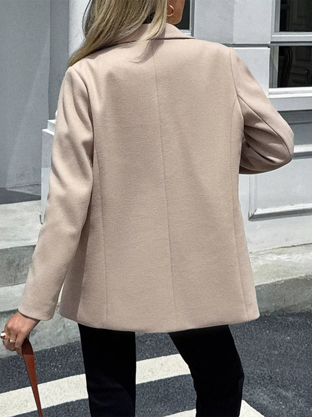 Crowned Energy CO. Khaki / S Trendsi Jackets Lapel Collar Button Up Blazer