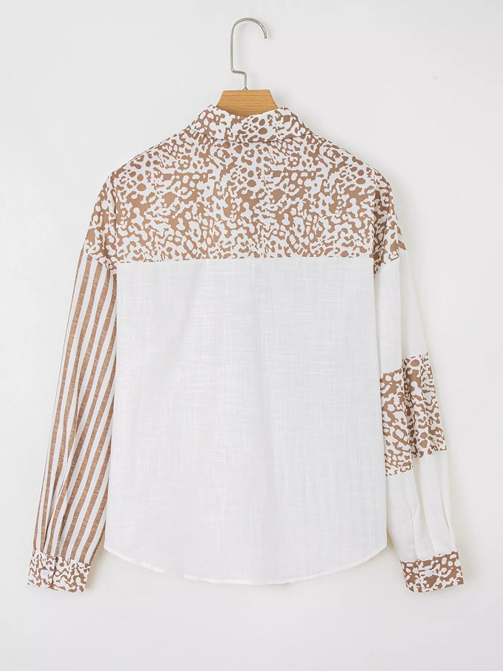 Leopard Striped Western Casual Shirt - Crowned Energy CO.