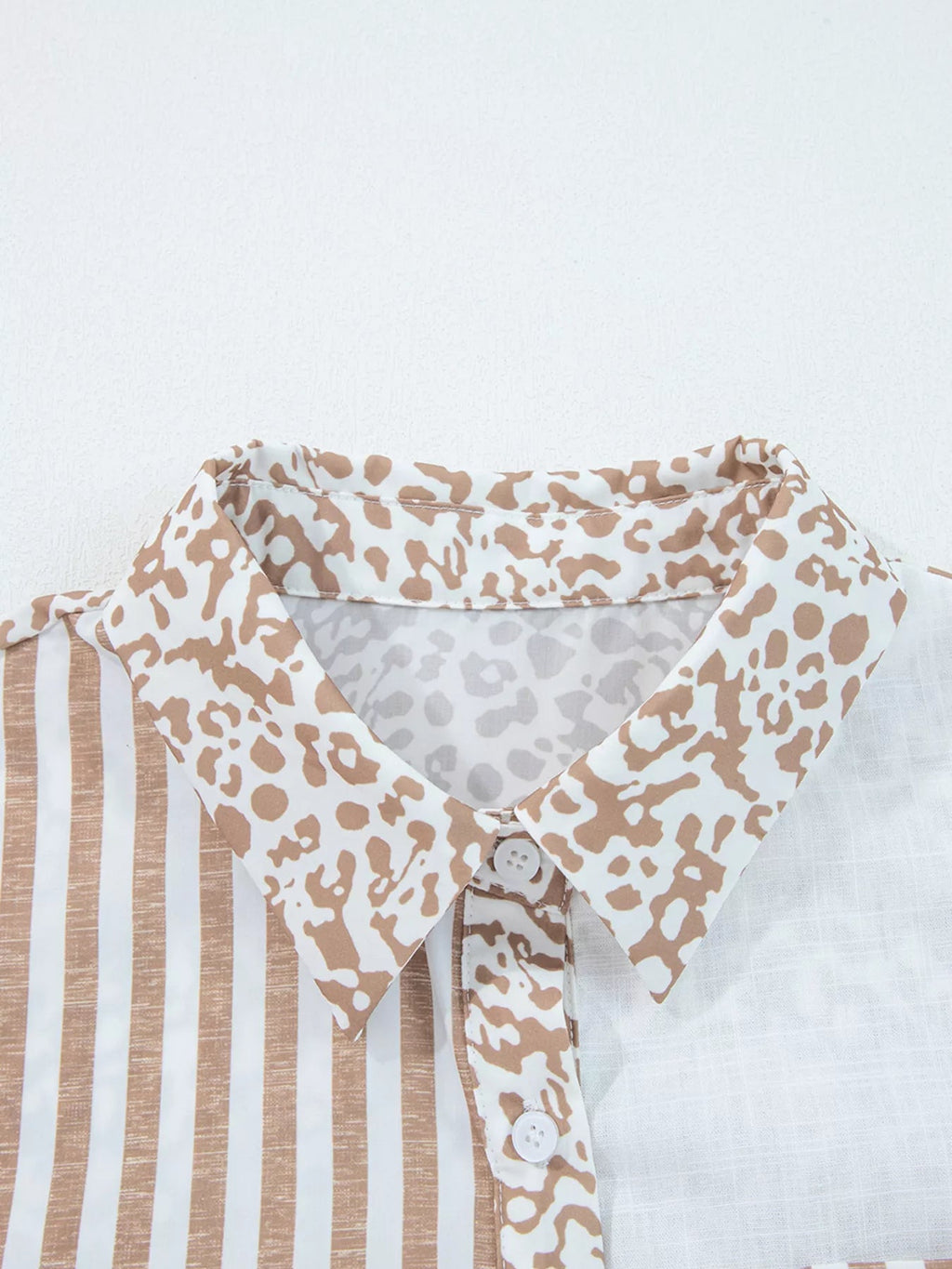 Leopard Striped Western Casual Shirt - Crowned Energy CO.