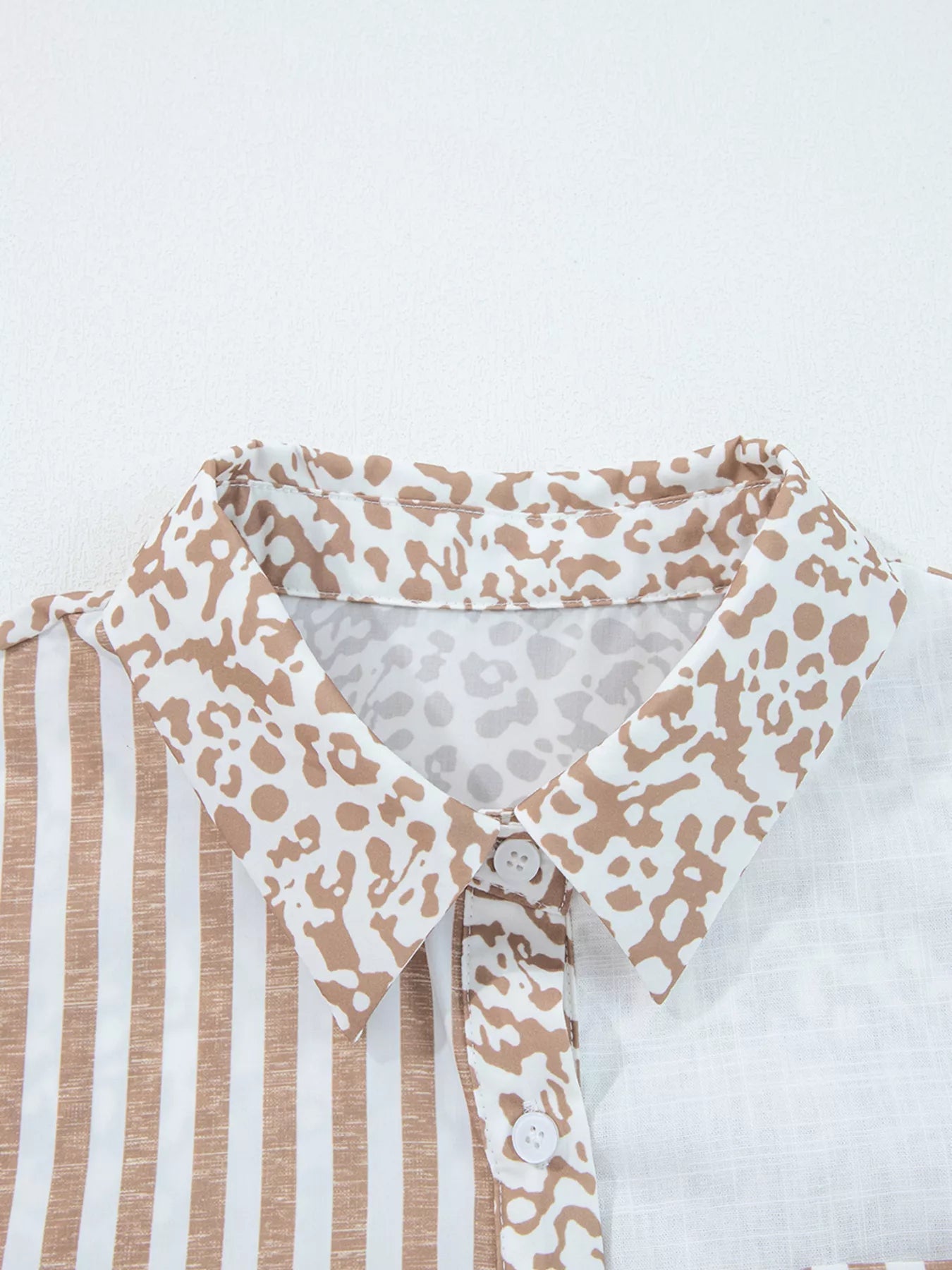 Leopard Striped Western Casual Shirt - Crowned Energy CO.