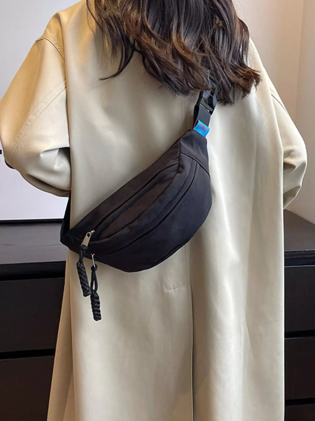 Lightweight Crossbody Bag with Tassel Detail - Crowned Energy CO.