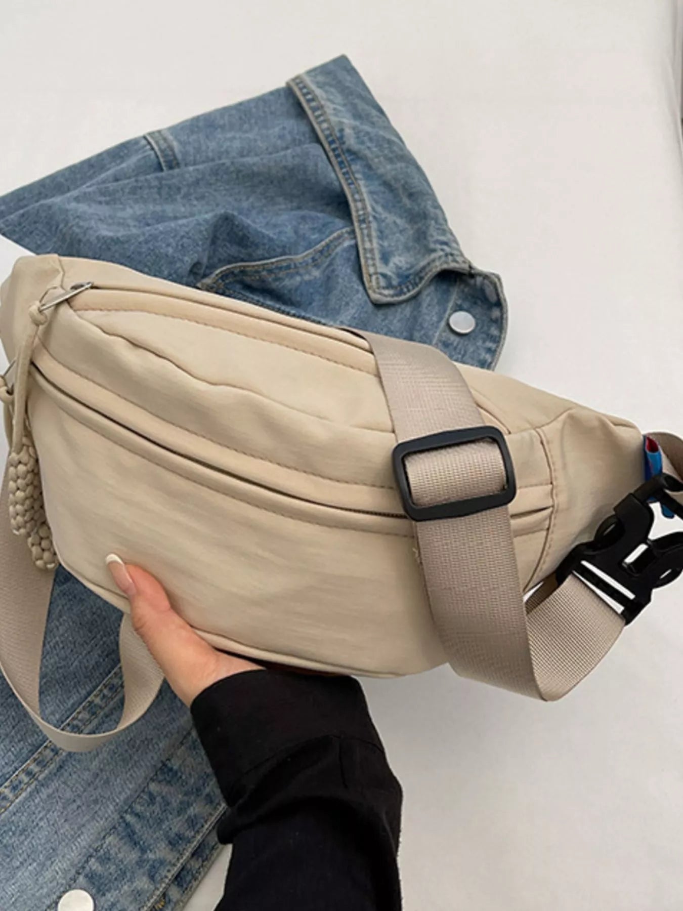 Tassel Crossbody Bag with adjustable strap