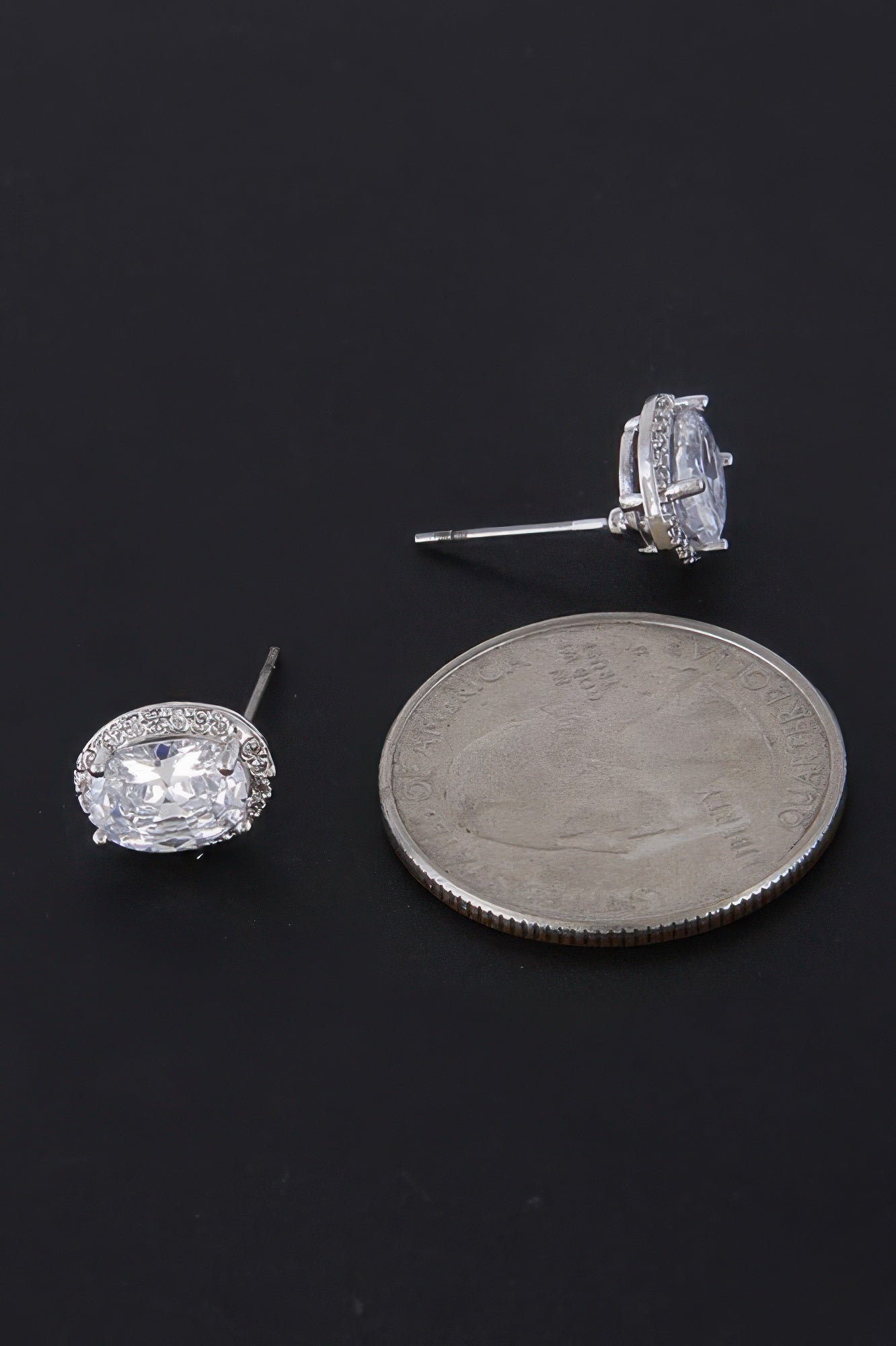 Crowned Energy CO. Gold Clear CCWHOLESALECLOTHING EARINGS Oval Rhinestone Queen Inspired Earrings