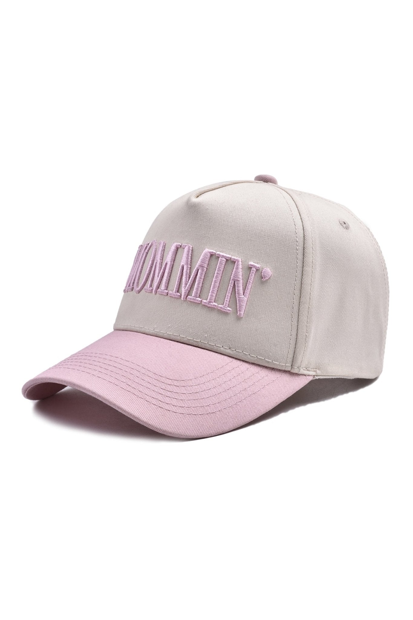 Pink MOMMIN Embroidered Color Block Baseball Cap - Crowned Energy CO.