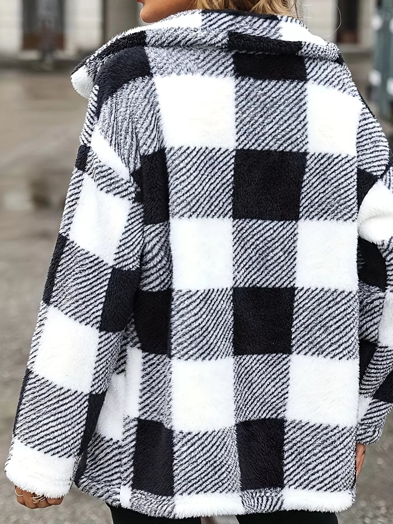 Plaid Sherpa Button - Down Outerwear - Crowned Energy CO.