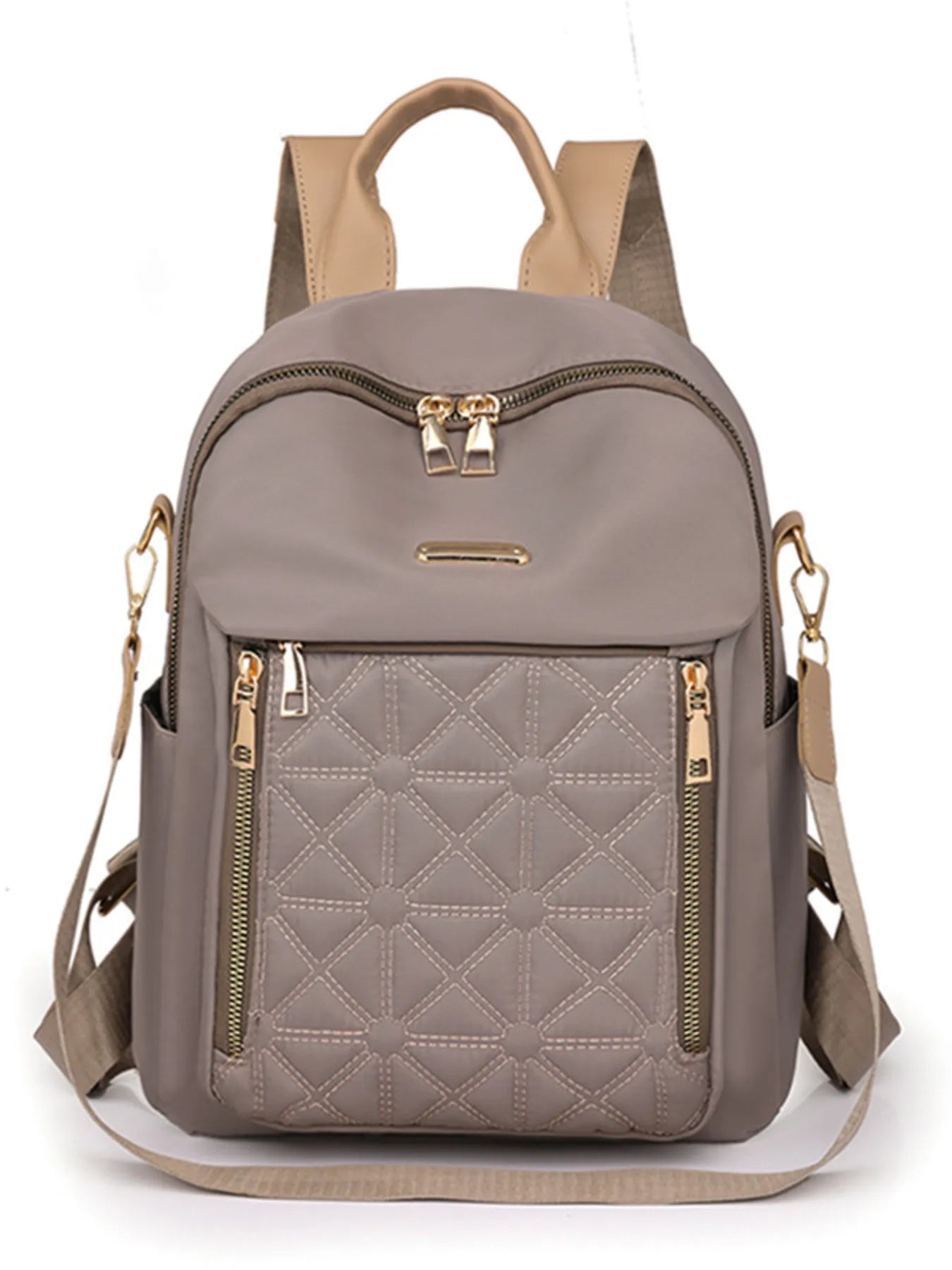Crowned Energy CO. Black / One Size Trendsi Accessories Quilted Oxford Cloth Backpack Bag