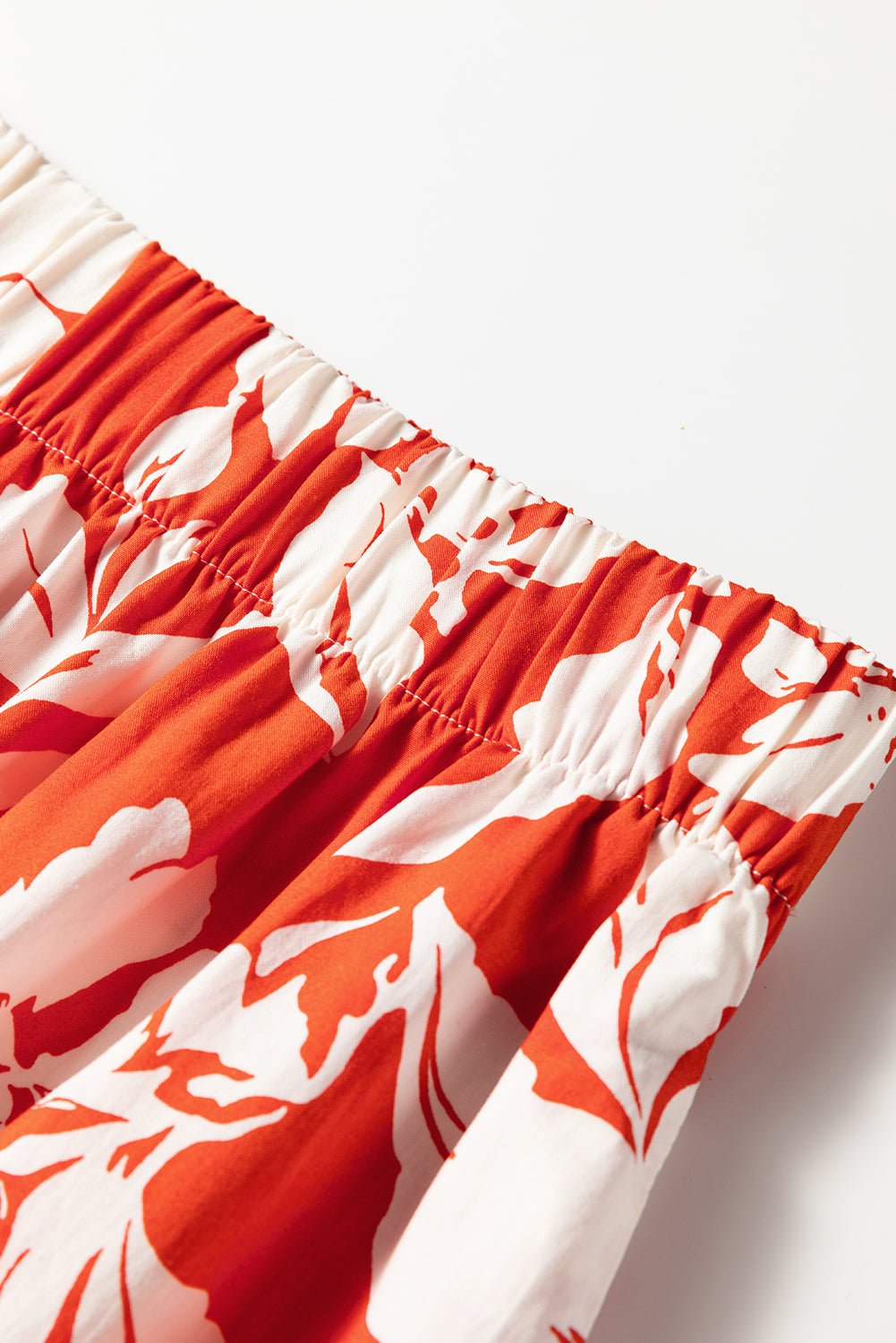 Red High Split Floral Western Cowgirl Maxi Skirt - Crowned Energy CO.