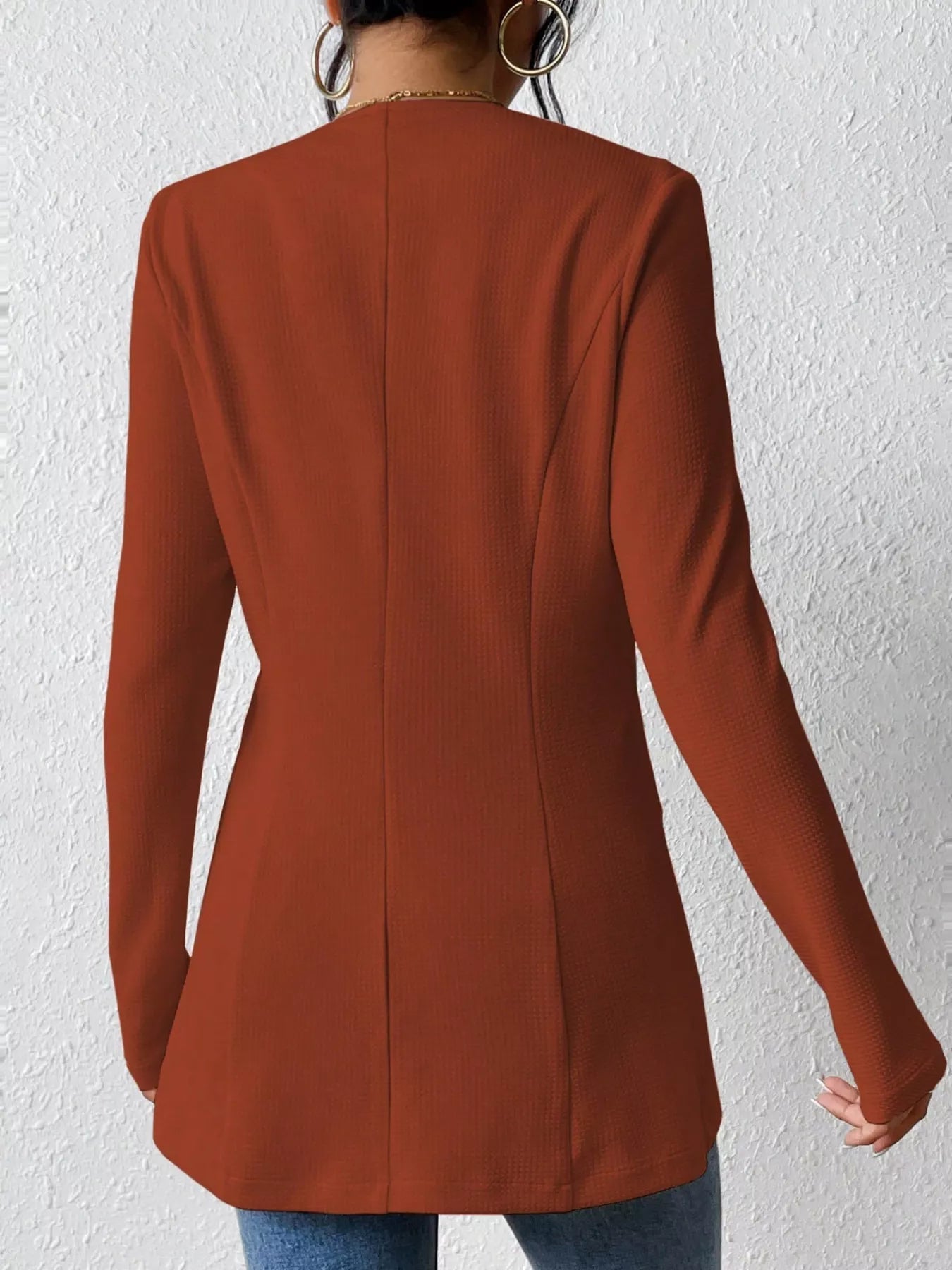 Single - Button Long Sleeve Blazer - Crowned Energy CO.