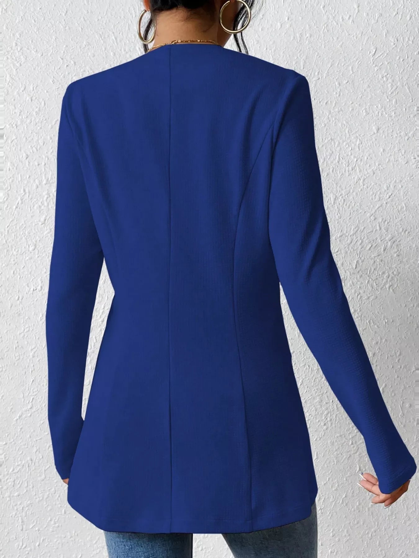 Single - Button Long Sleeve Blazer - Crowned Energy CO.