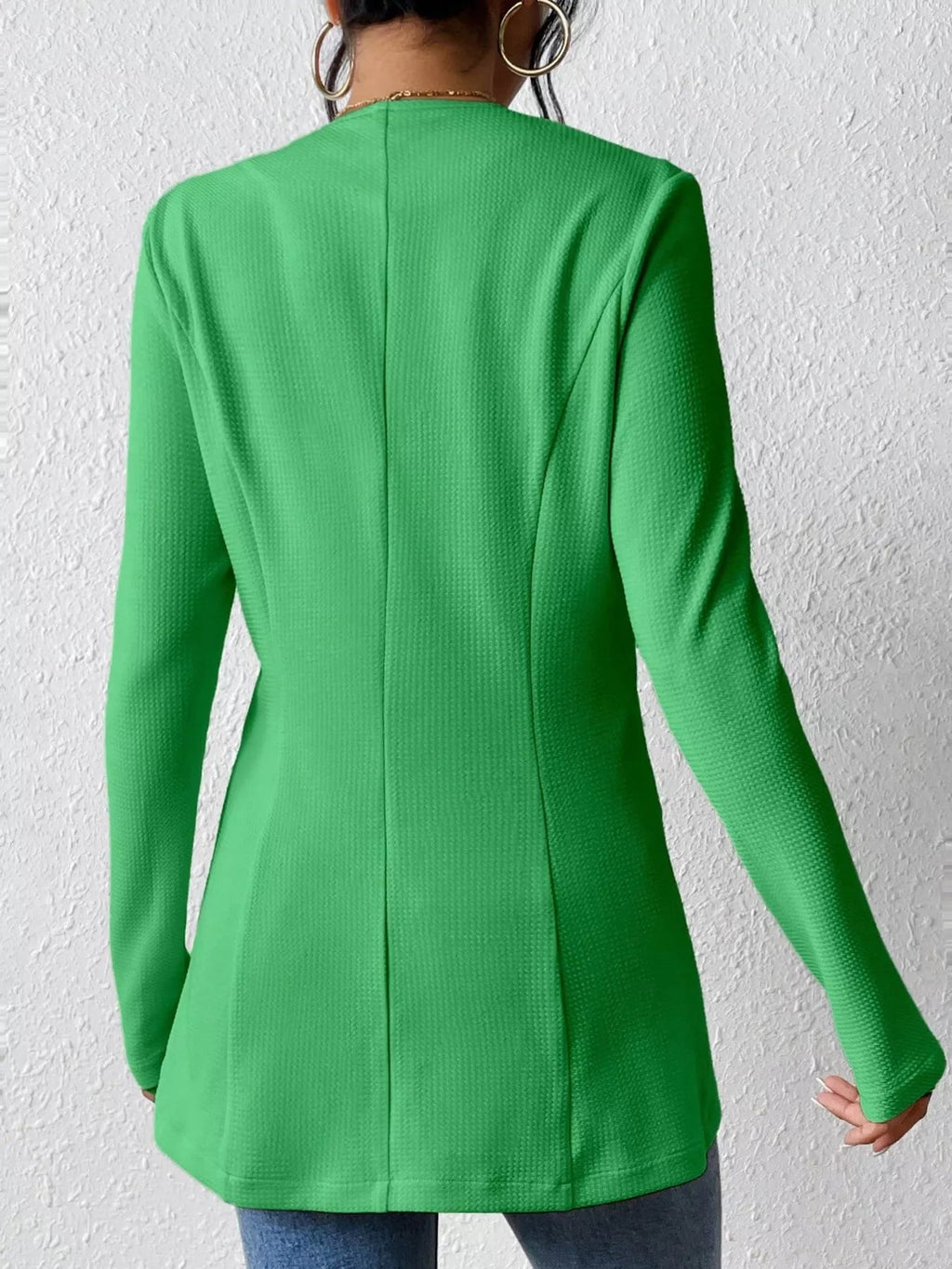 Single - Button Long Sleeve Blazer - Crowned Energy CO.