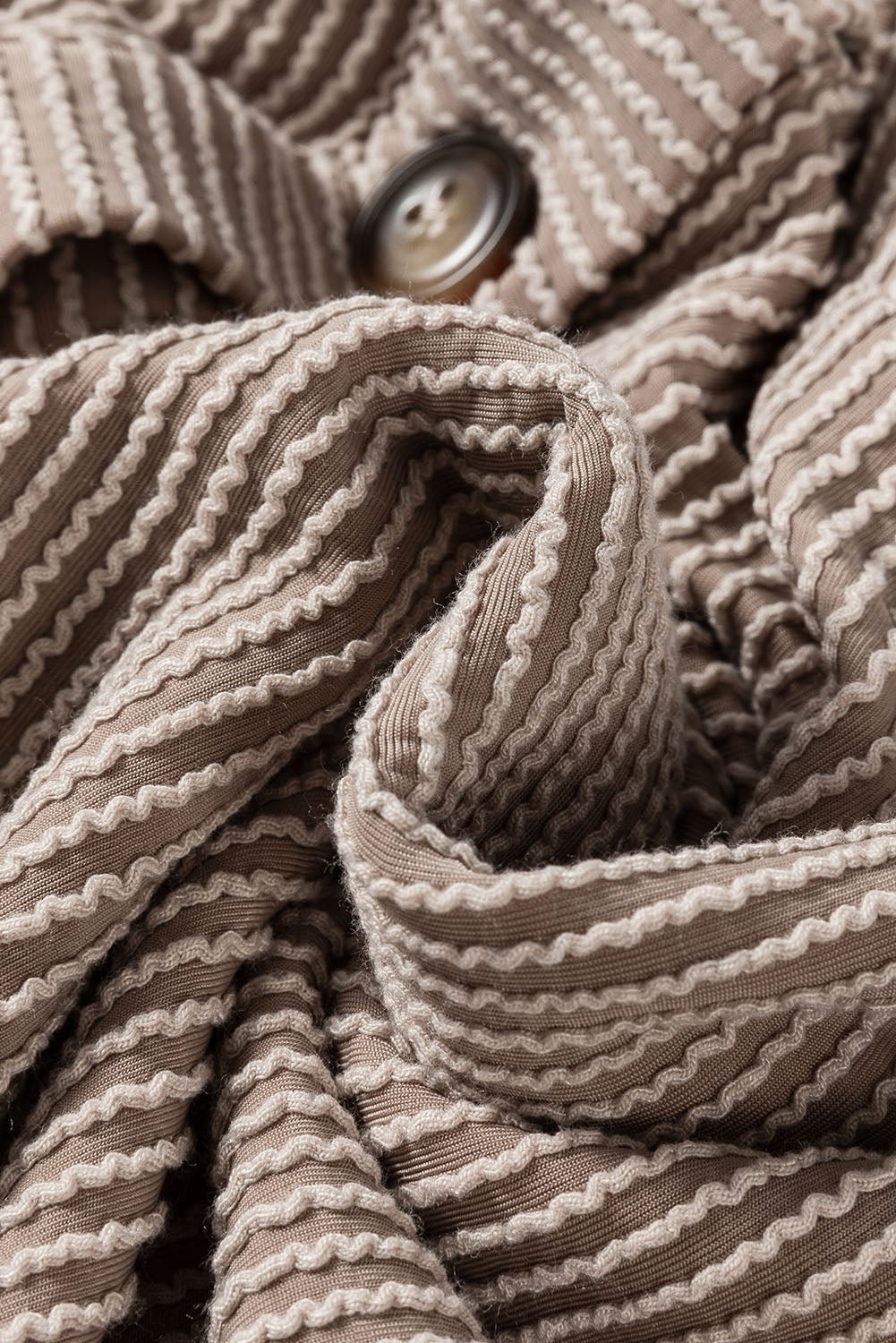 Crowned Energy CO. Smoke Gray / 1X / 75%Polyester+20%Viscose+5%Elastane Dear-Lover Dropshipping Plus Size/Plus Size Outerwear Smoke Gray Solid Corded Drop Shoulder Plus Size Shacket