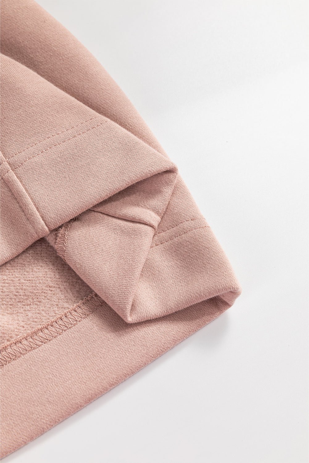 Smoke Gray Zipped Neck Pullover Drop Shoulder Sweatshirt - Crowned Energy CO.