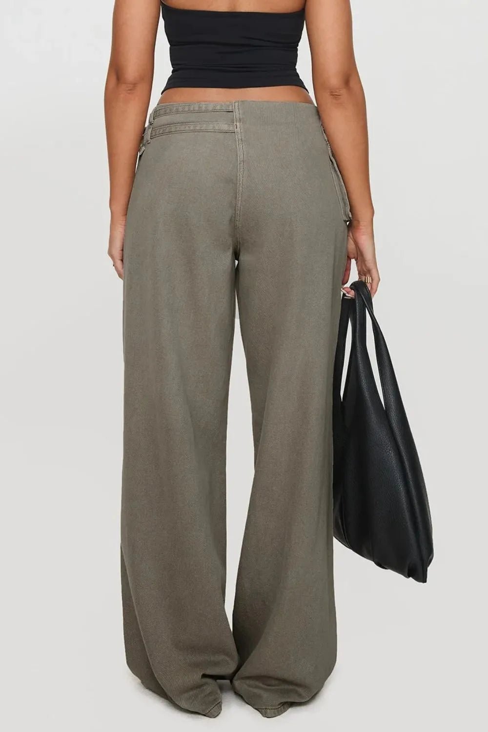 Wide Leg Jeans with Pockets - Crowned Energy CO.